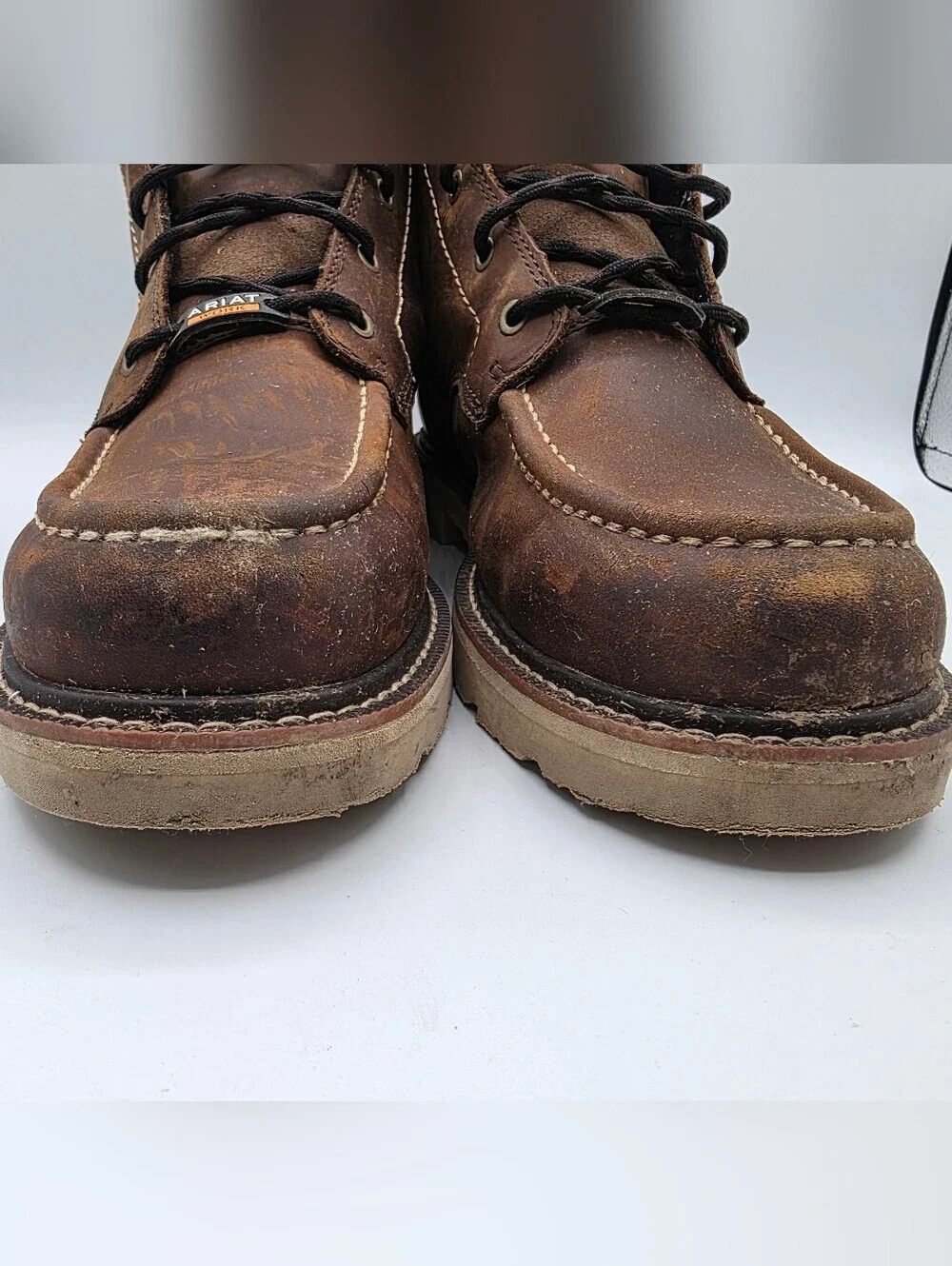 Ariat Rebar Lift Chukka Comp Toe Boots Mens Size 11.5 Brown Waterproof Worn 3x